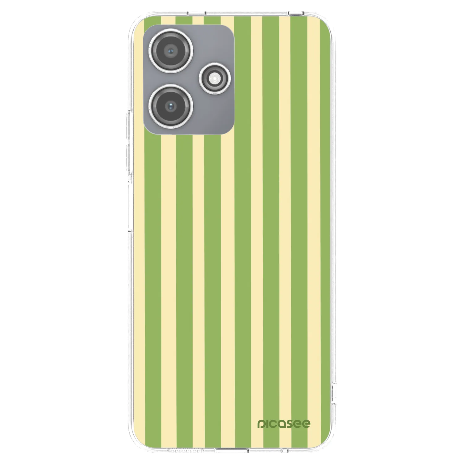 Picasee silikonowe przeźroczyste etui na Xiaomi Redmi 12 5G - Lines Matcha