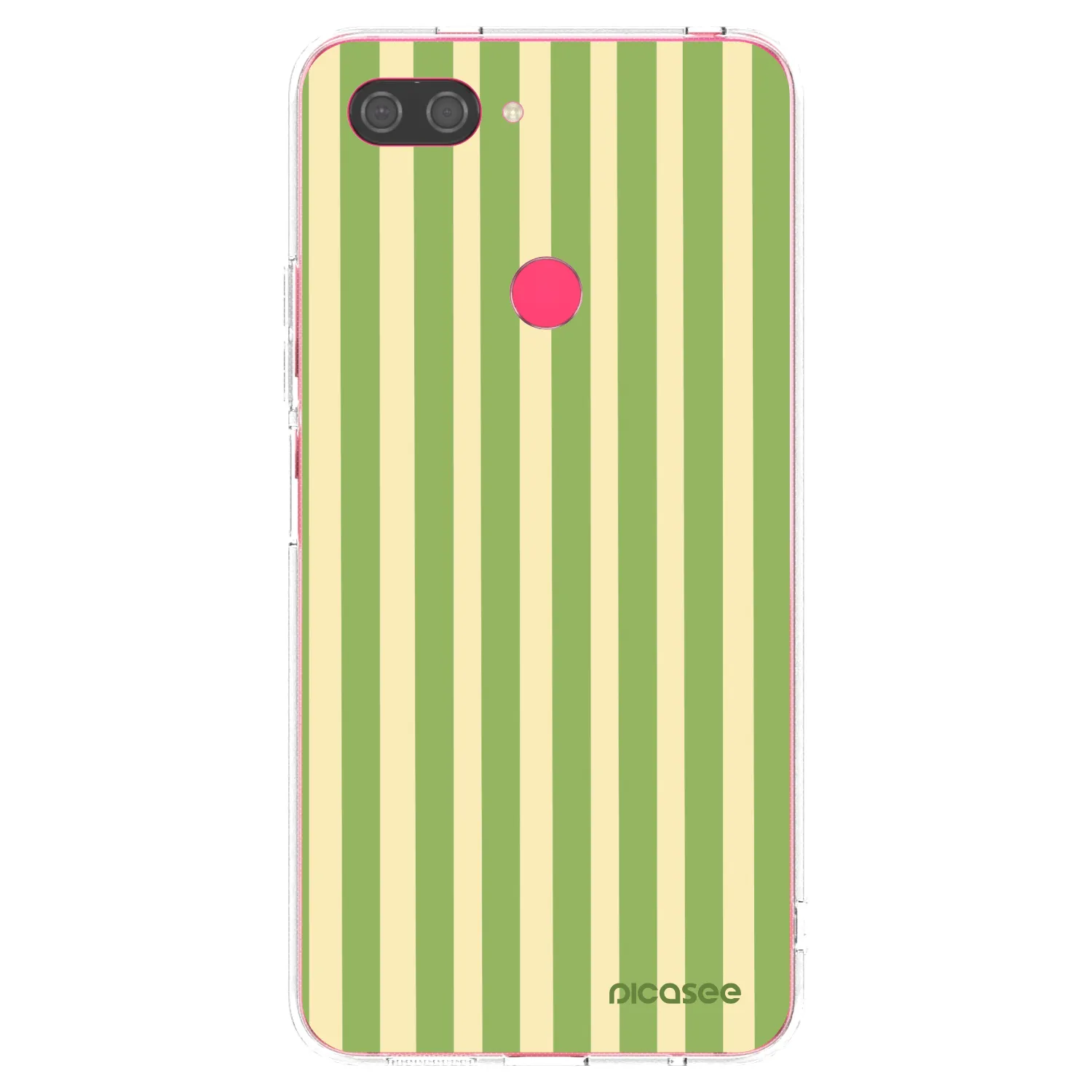 Picasee silikonowe przeźroczyste etui na Xiaomi Mi 8 Lite - Lines Matcha