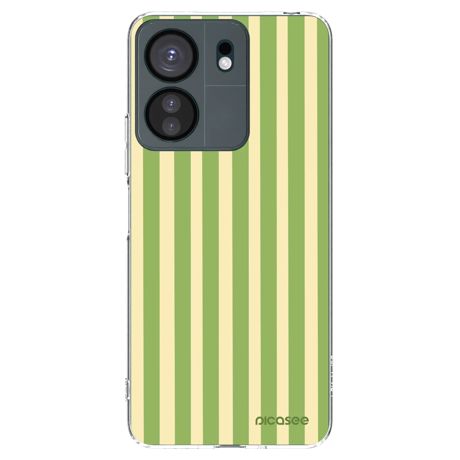 Picasee silikonowe przeźroczyste etui na Xiaomi Redmi 13C 4G - Lines Matcha
