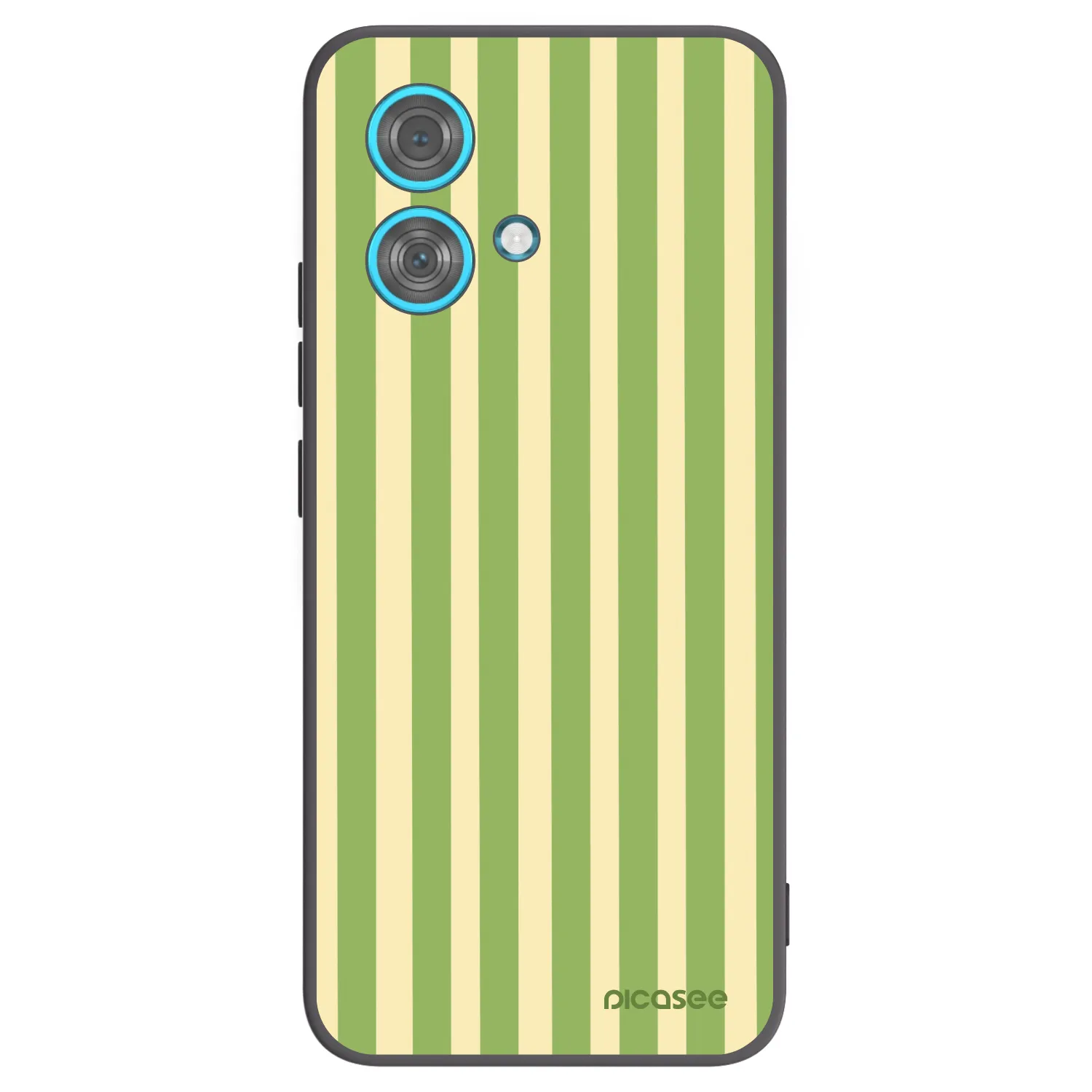 Picasee silikonowe czarne etui na Motorola Edge 40 Neo - Lines Matcha