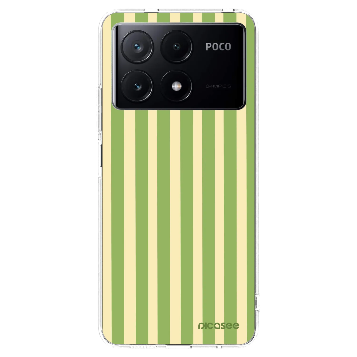 Picasee silikonowe przeźroczyste etui na Xiaomi Poco X6 Pro - Lines Matcha