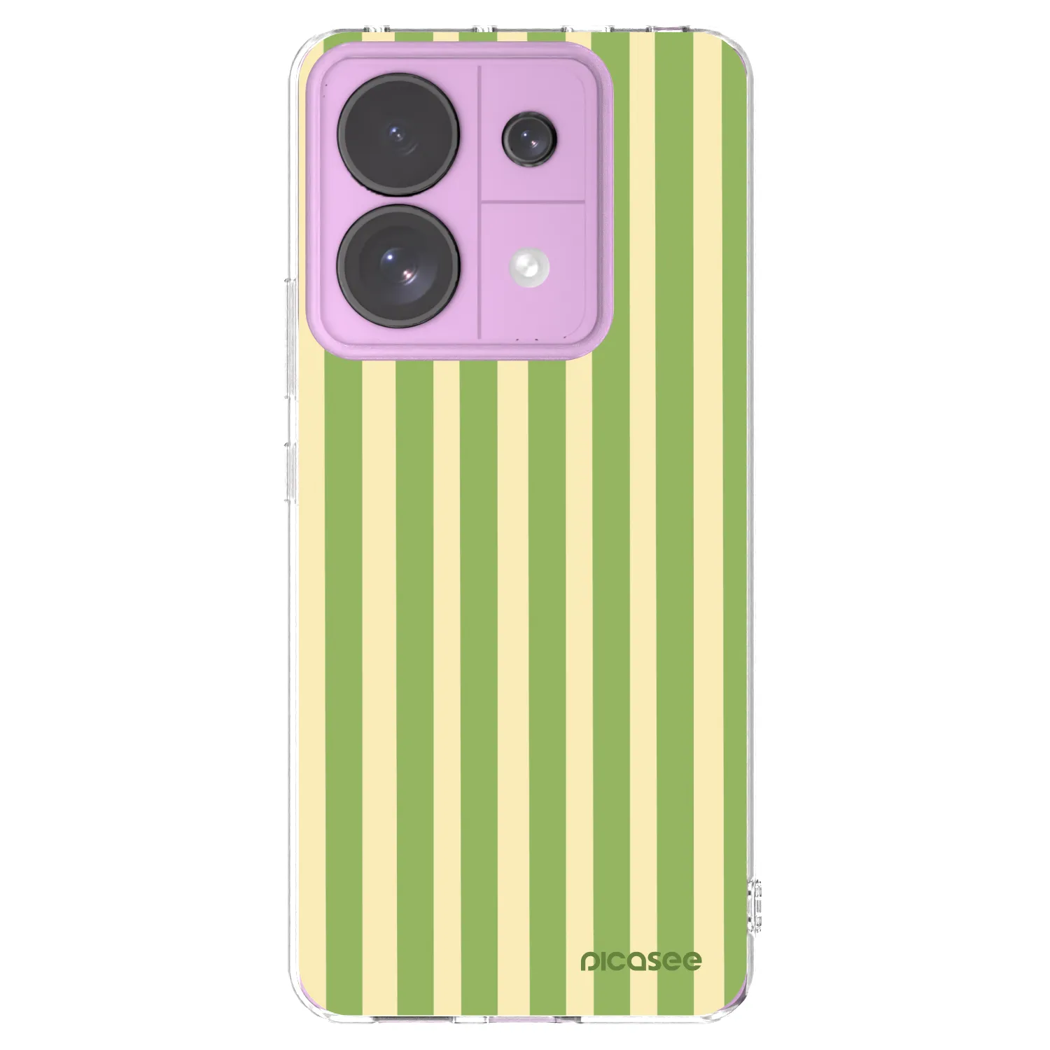 Picasee silikonowe przeźroczyste etui na Xiaomi Redmi Note 13 Pro 5G - Lines Matcha