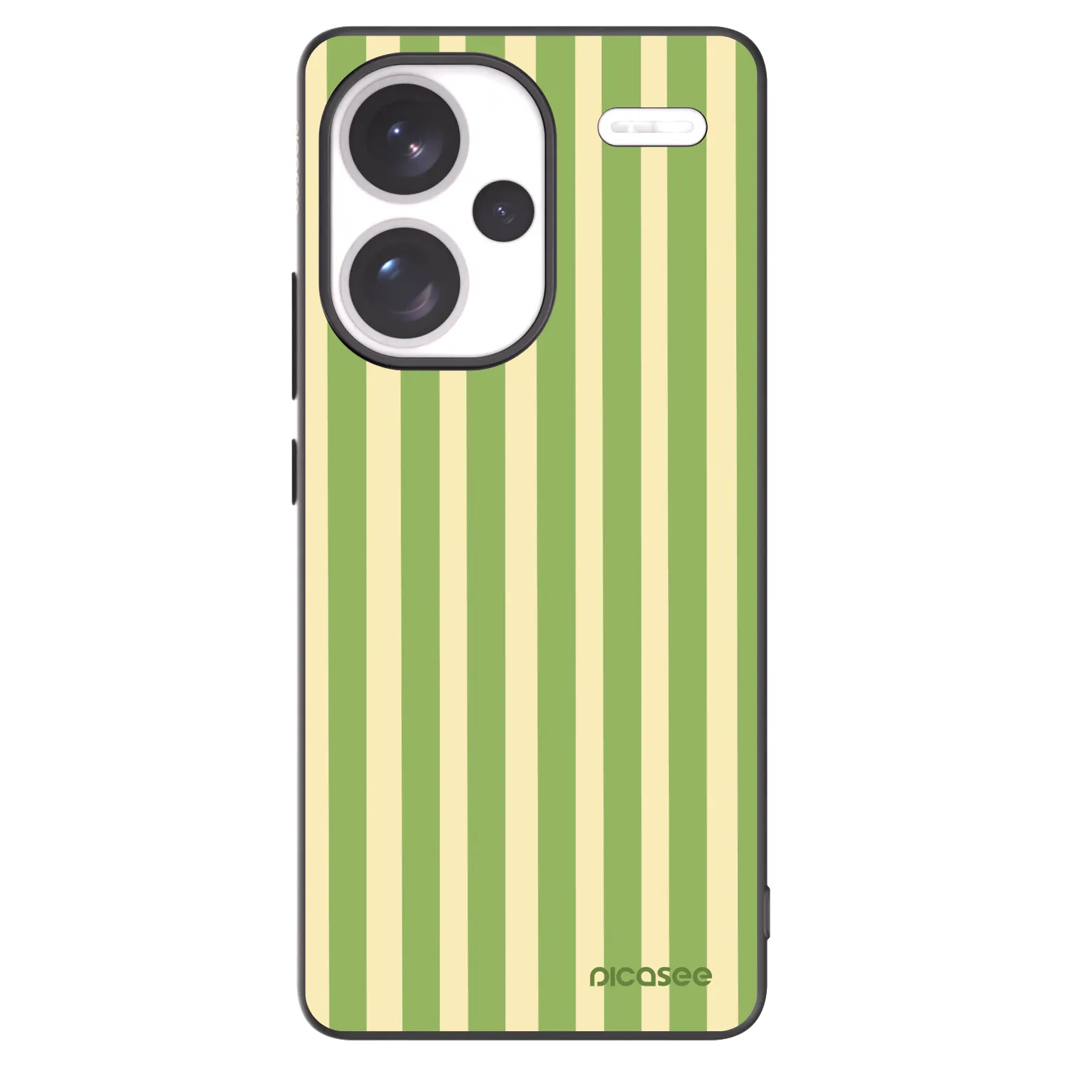 Picasee silikonowe czarne etui na Xiaomi Redmi Note 13 Pro+ 5G - Lines Matcha