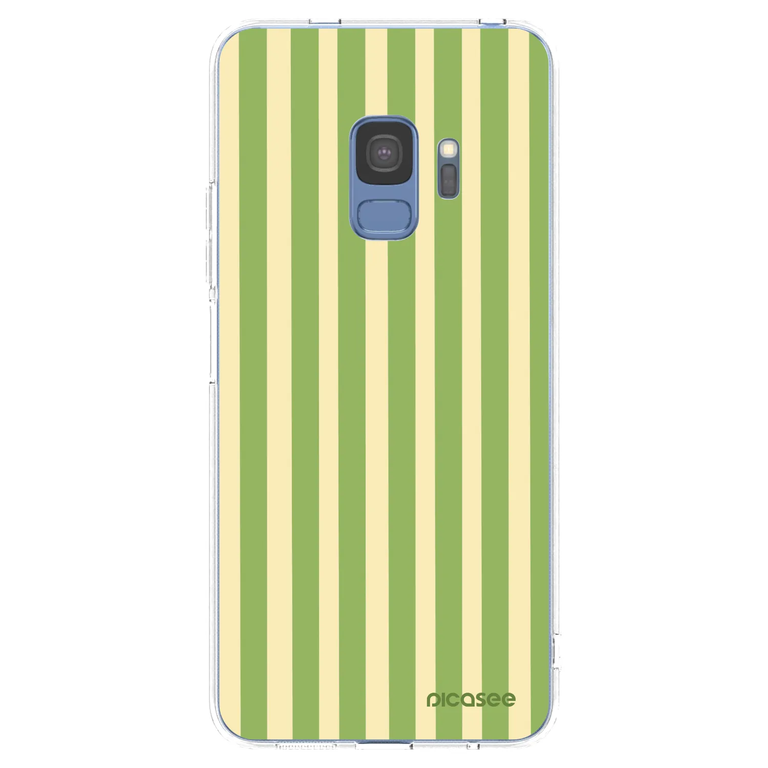 Picasee silikonowe przeźroczyste etui na Samsung Galaxy S9 G960F - Lines Matcha
