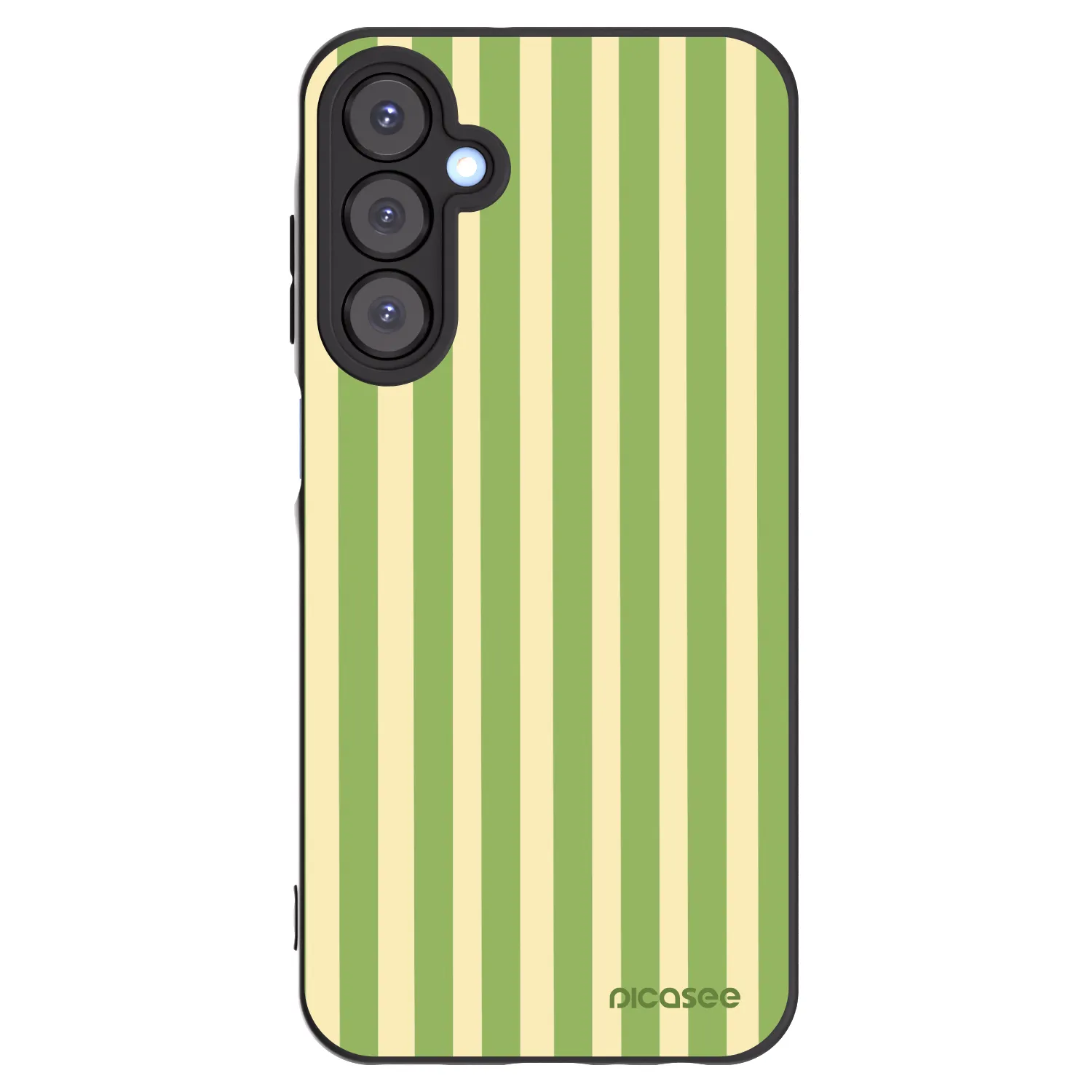 Picasee silikonowe czarne etui na Samsung Galaxy A25 A256B 5G - Lines Matcha