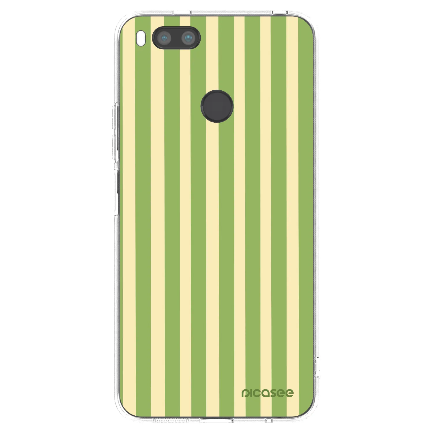 Picasee silikonowe przeźroczyste etui na Xiaomi Mi A1 Global - Lines Matcha