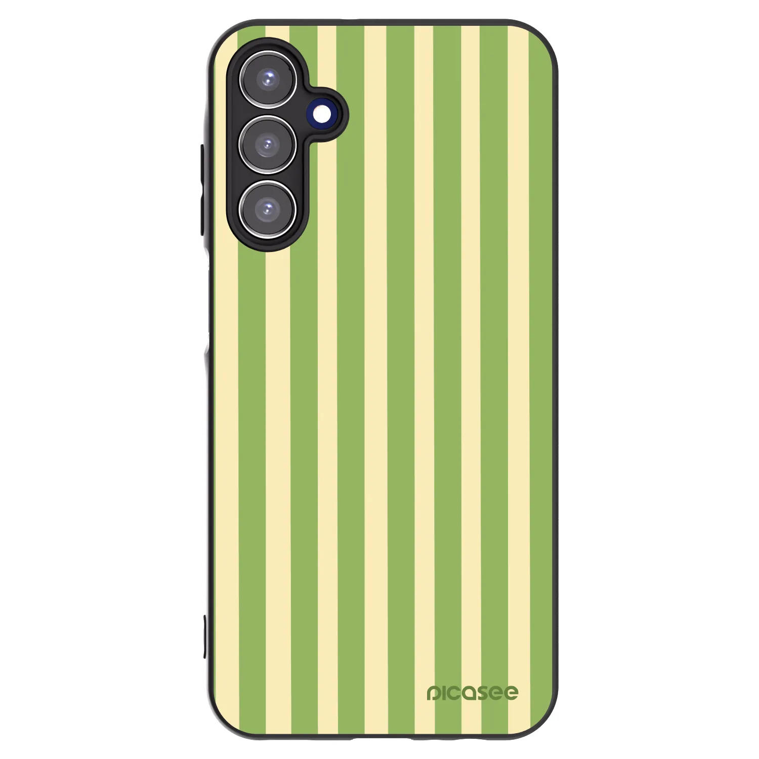 Picasee silikonowe czarne etui na Samsung Galaxy A15 A155F 4G - Lines Matcha