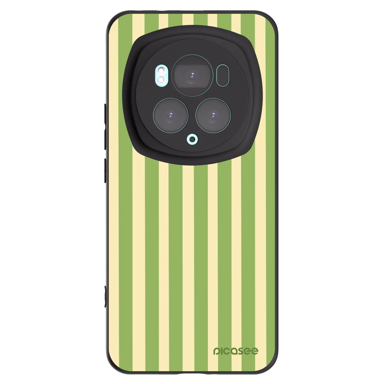 Picasee silikonowe czarne etui na Honor Magic6 Pro - Lines Matcha