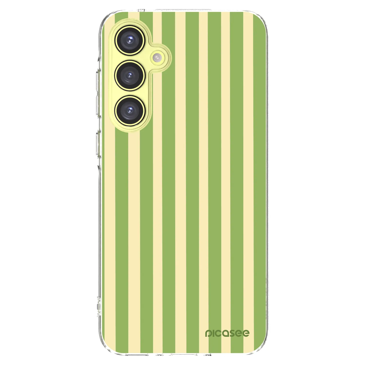 Picasee silikonowe przeźroczyste etui na Samsung Galaxy A35 5G A356B - Lines Matcha