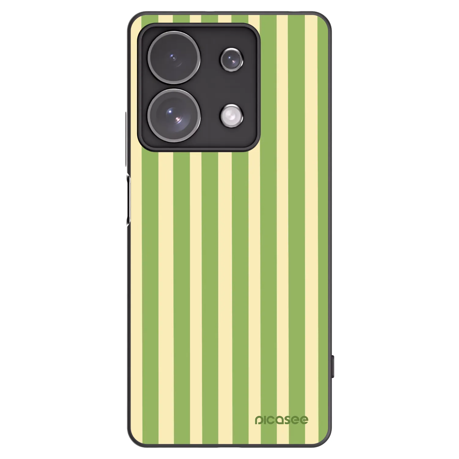 Picasee silikonowe czarne etui na Xiaomi Redmi Note 13 Pro 4G - Lines Matcha