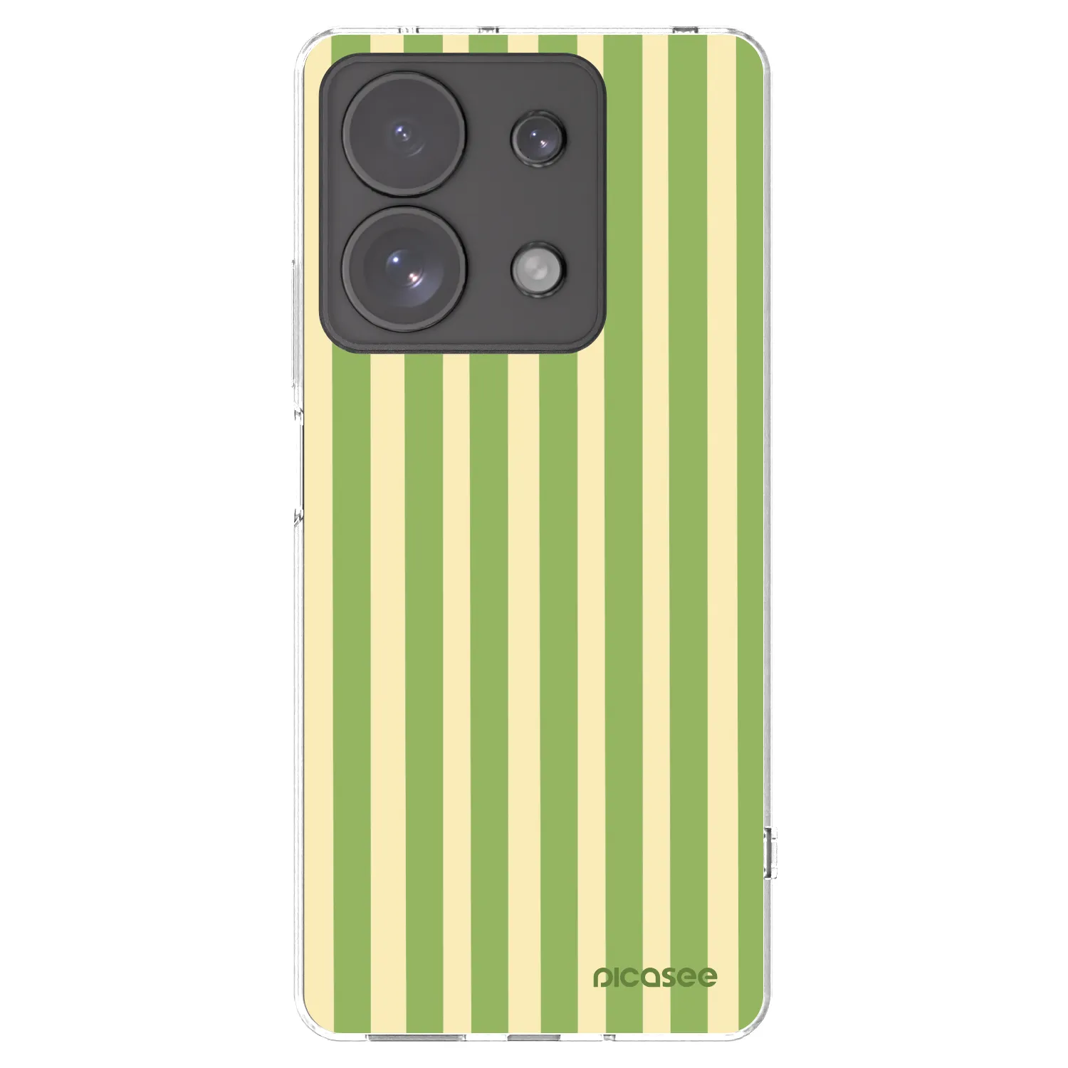 Picasee silikonowe przeźroczyste etui na Xiaomi Redmi Note 13 Pro 4G - Lines Matcha