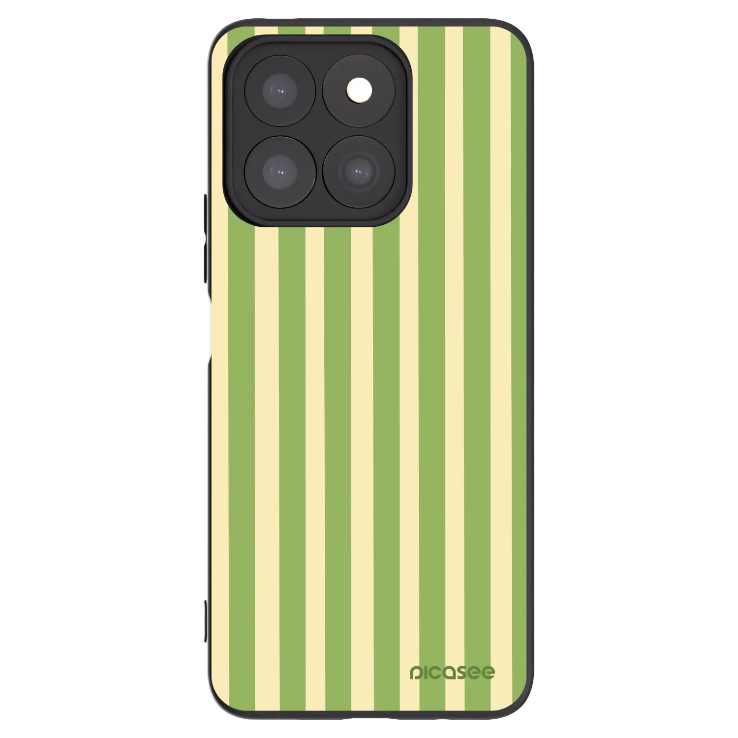Picasee silikonowe czarne etui na Honor X8b - Lines Matcha
