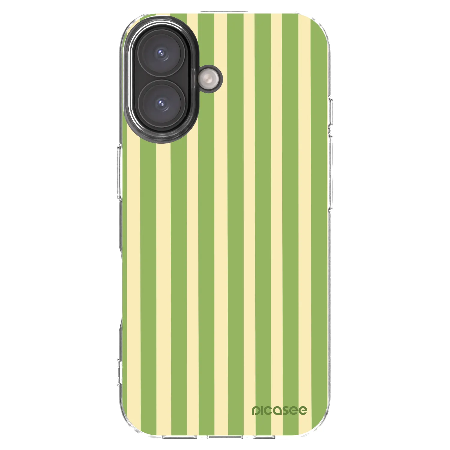 Picasee silikonowe przeźroczyste etui na Apple iPhone 16 - Lines Matcha