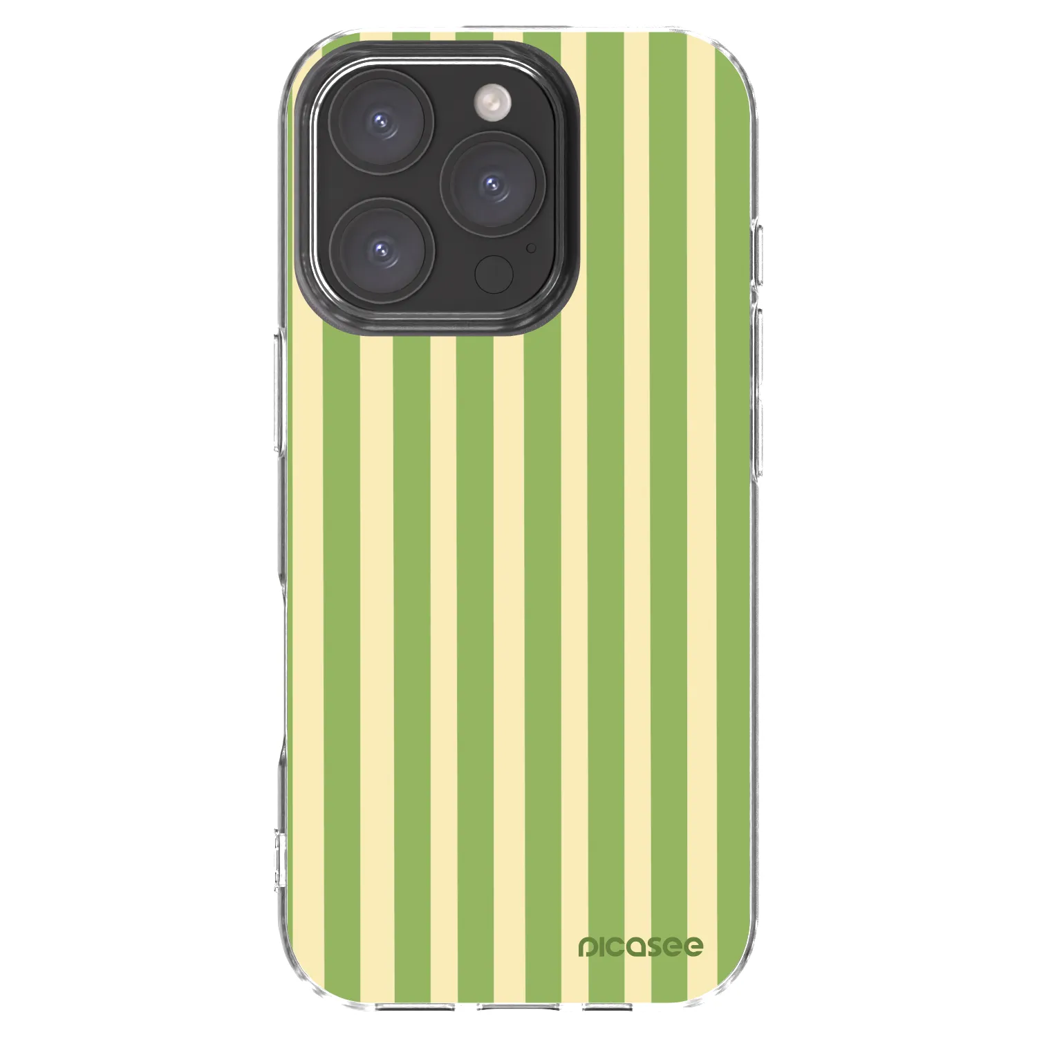 Picasee silikonowe przeźroczyste etui na Apple iPhone 16 Pro - Lines Matcha