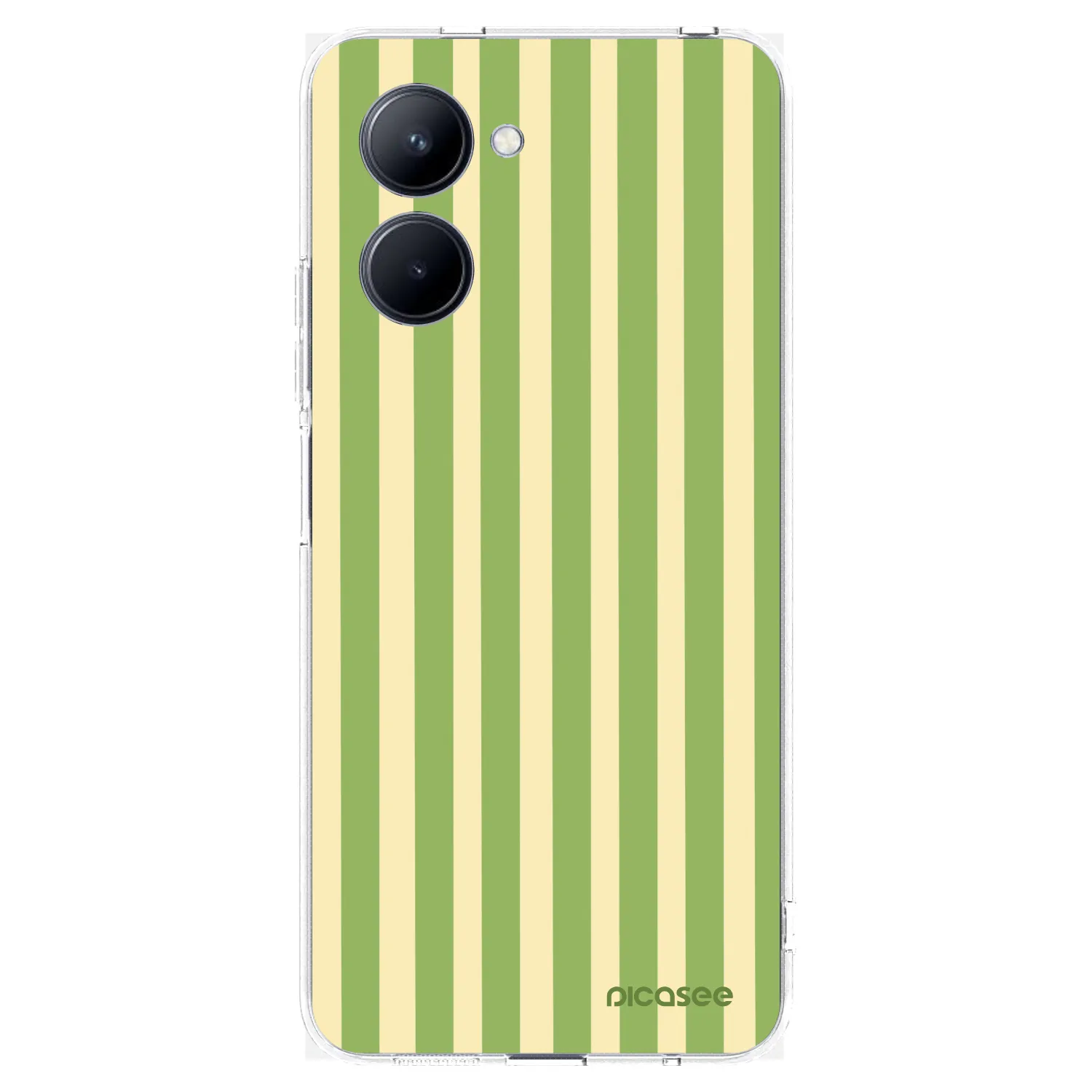 Picasee silikonowe przeźroczyste etui na Realme C33 (2023) - Lines Matcha