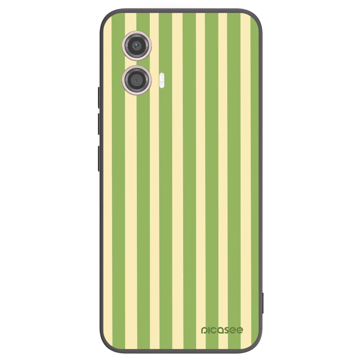 Picasee silikonowe czarne etui na Motorola Moto G53 5G - Lines Matcha