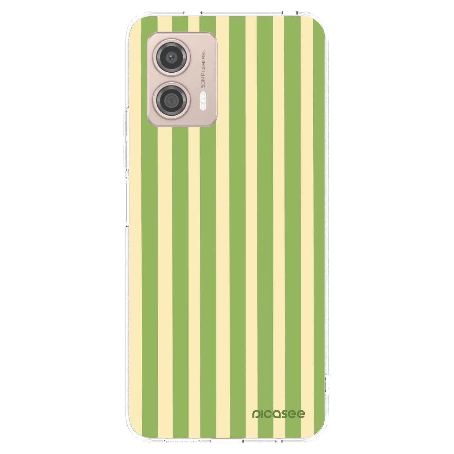 Picasee silikonowe przeźroczyste etui na Motorola Moto G53 5G - Lines Matcha