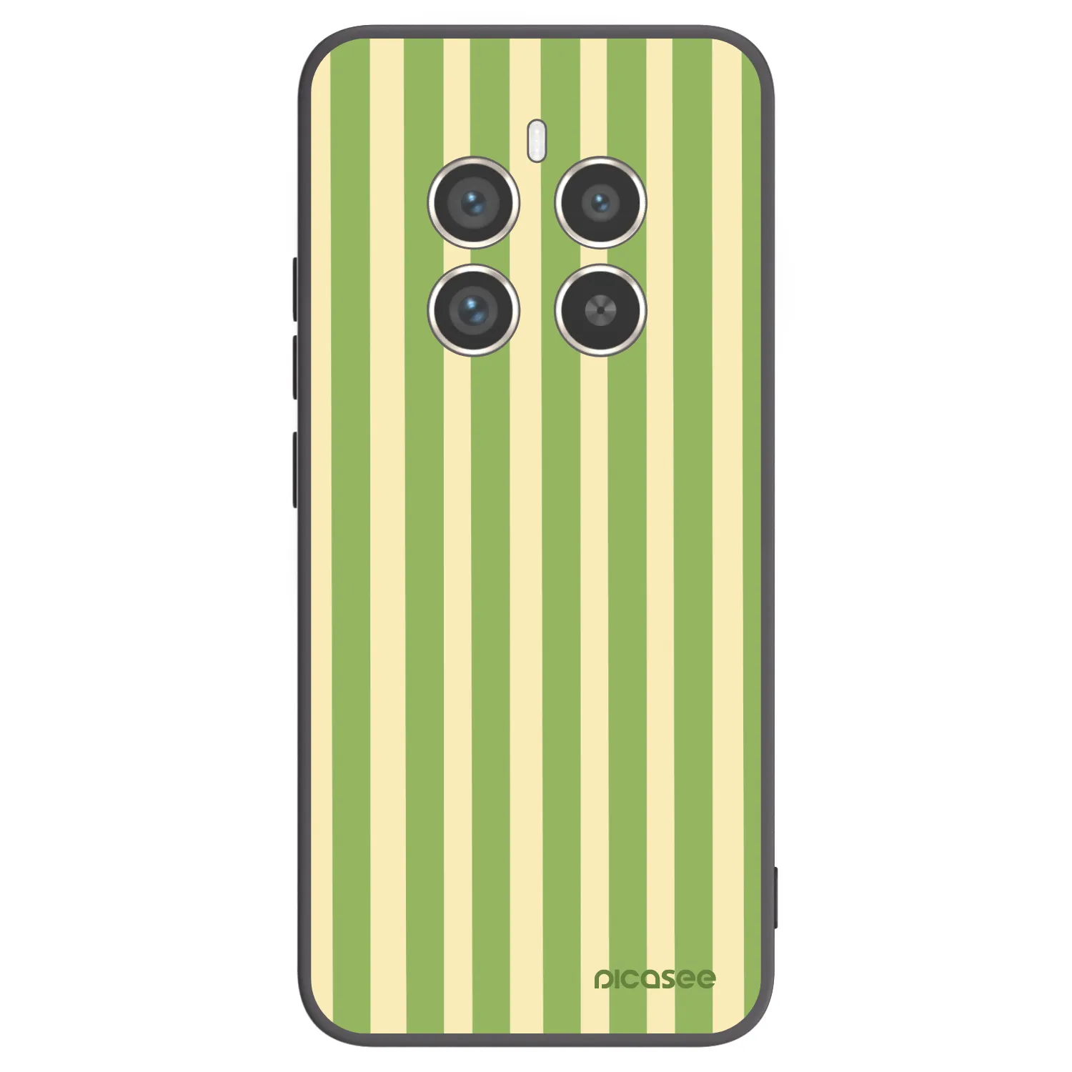 Picasee silikonowe czarne etui na Realme 12 Pro 5G - Lines Matcha