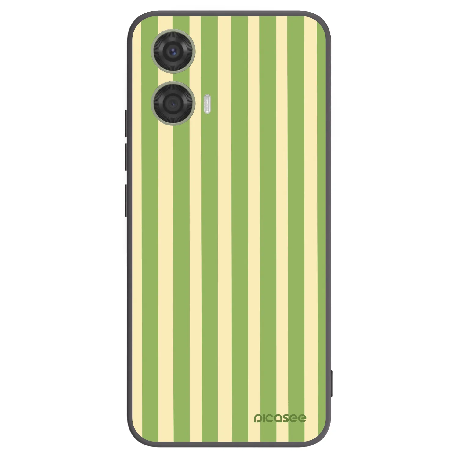 Picasee silikonowe czarne etui na Motorola Moto G24 - Lines Matcha