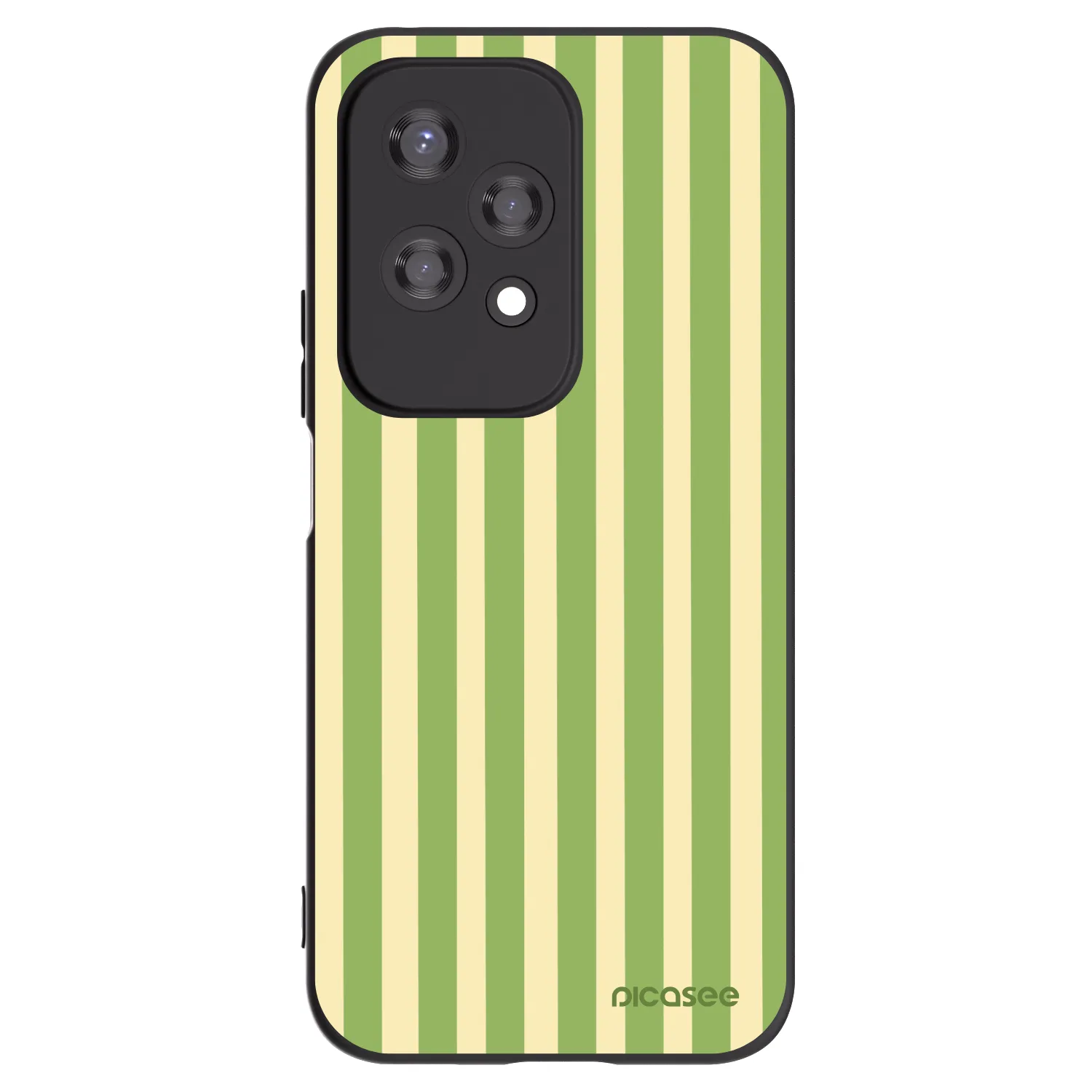 Picasee silikonowe czarne etui na Honor 200 Lite - Lines Matcha