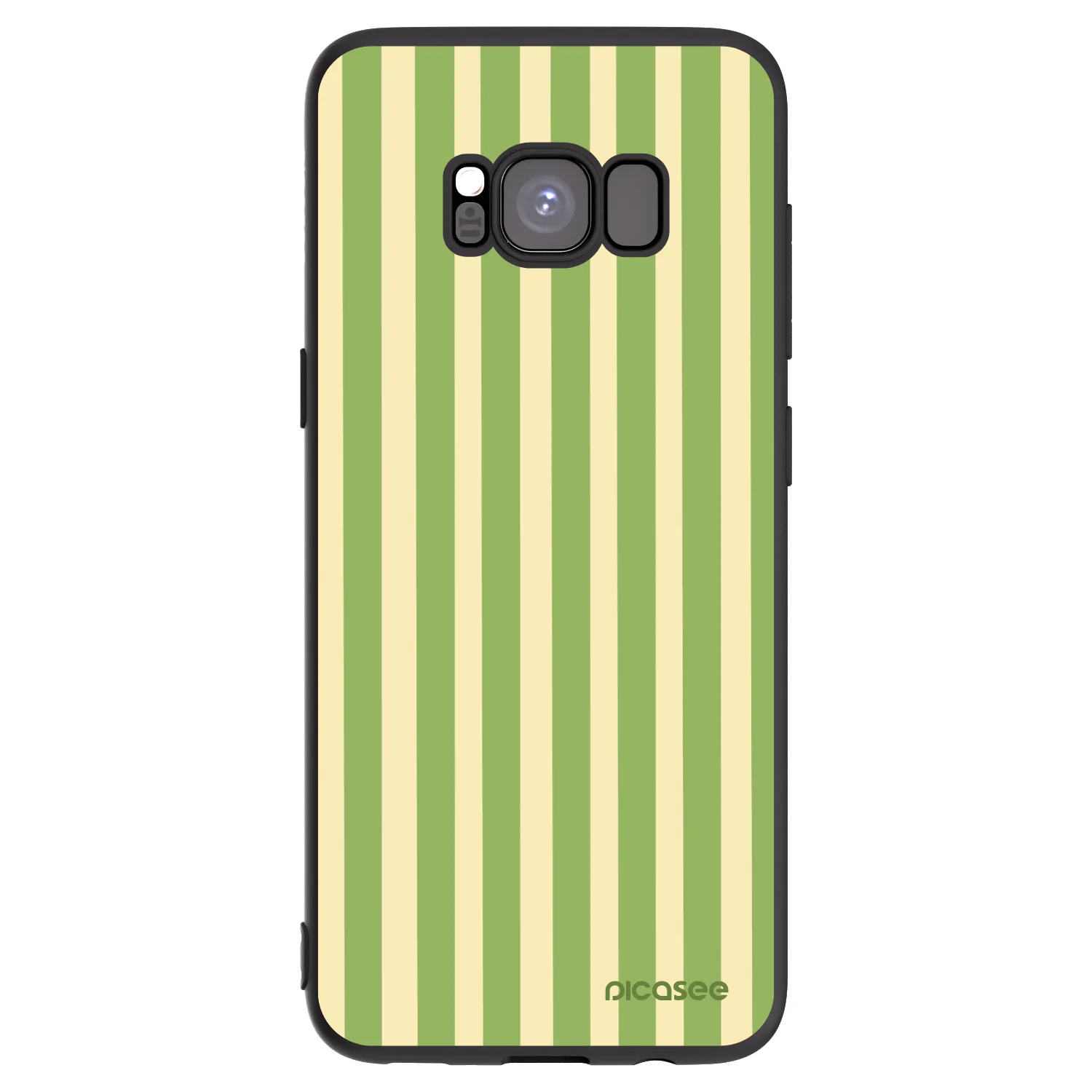 Picasee silikonowe czarne etui na Samsung Galaxy S8 G950F - Lines Matcha