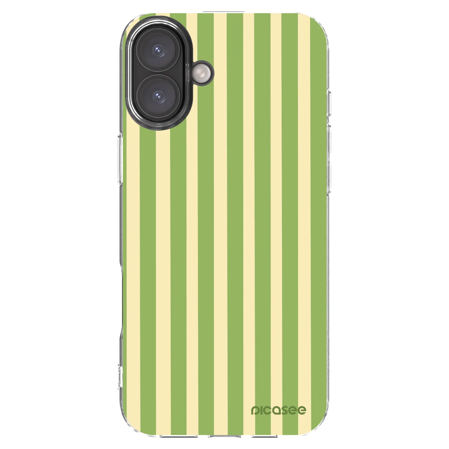 Picasee silikonowe przeźroczyste etui na Apple iPhone 16 Plus - Lines Matcha