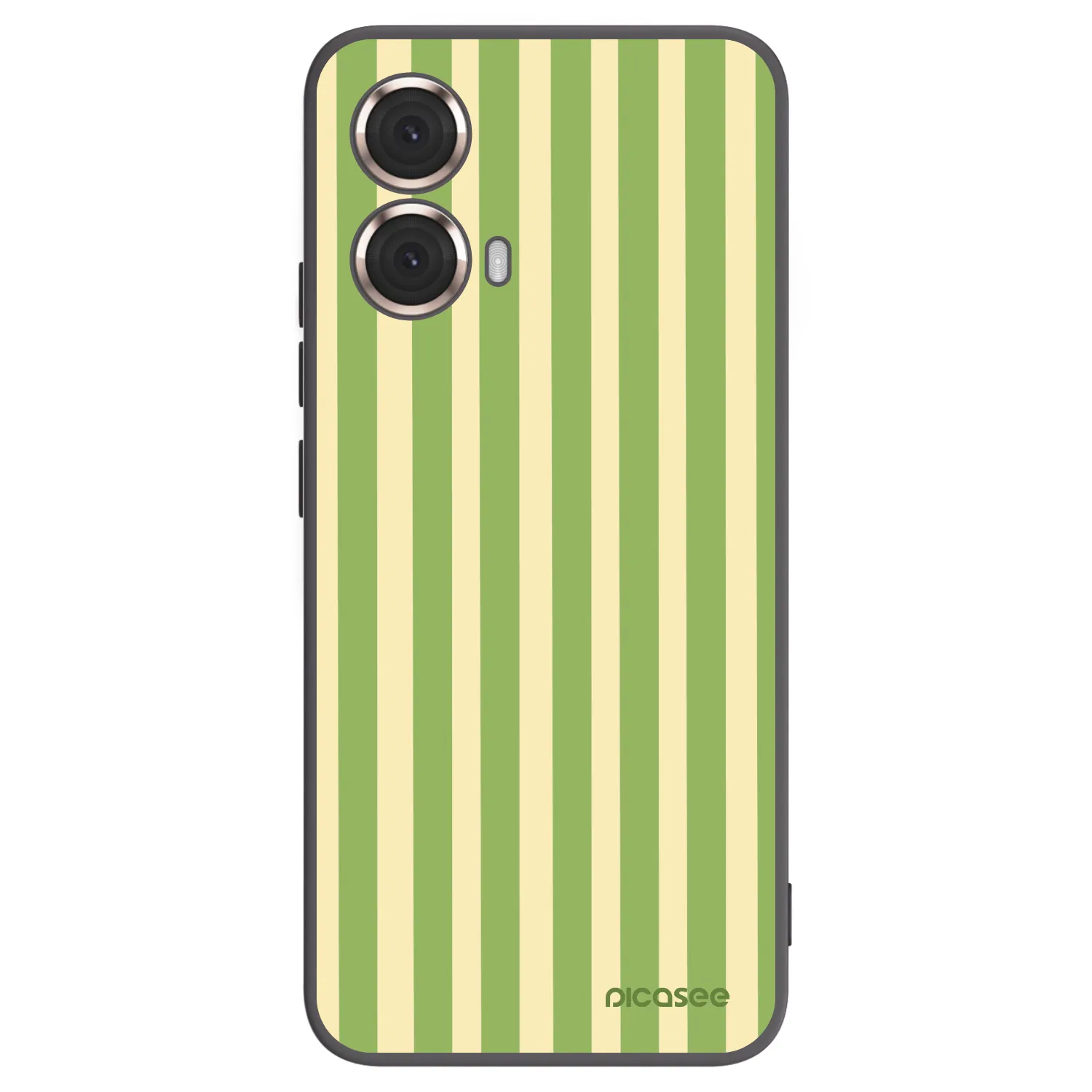 Picasee silikonowe czarne etui na Motorola Moto G85 - Lines Matcha