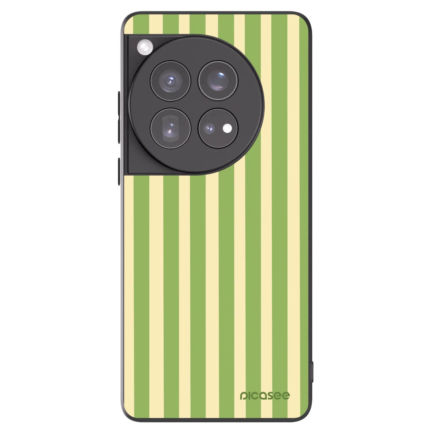 Picasee silikonowe czarne etui na OnePlus 12 5G - Lines Matcha