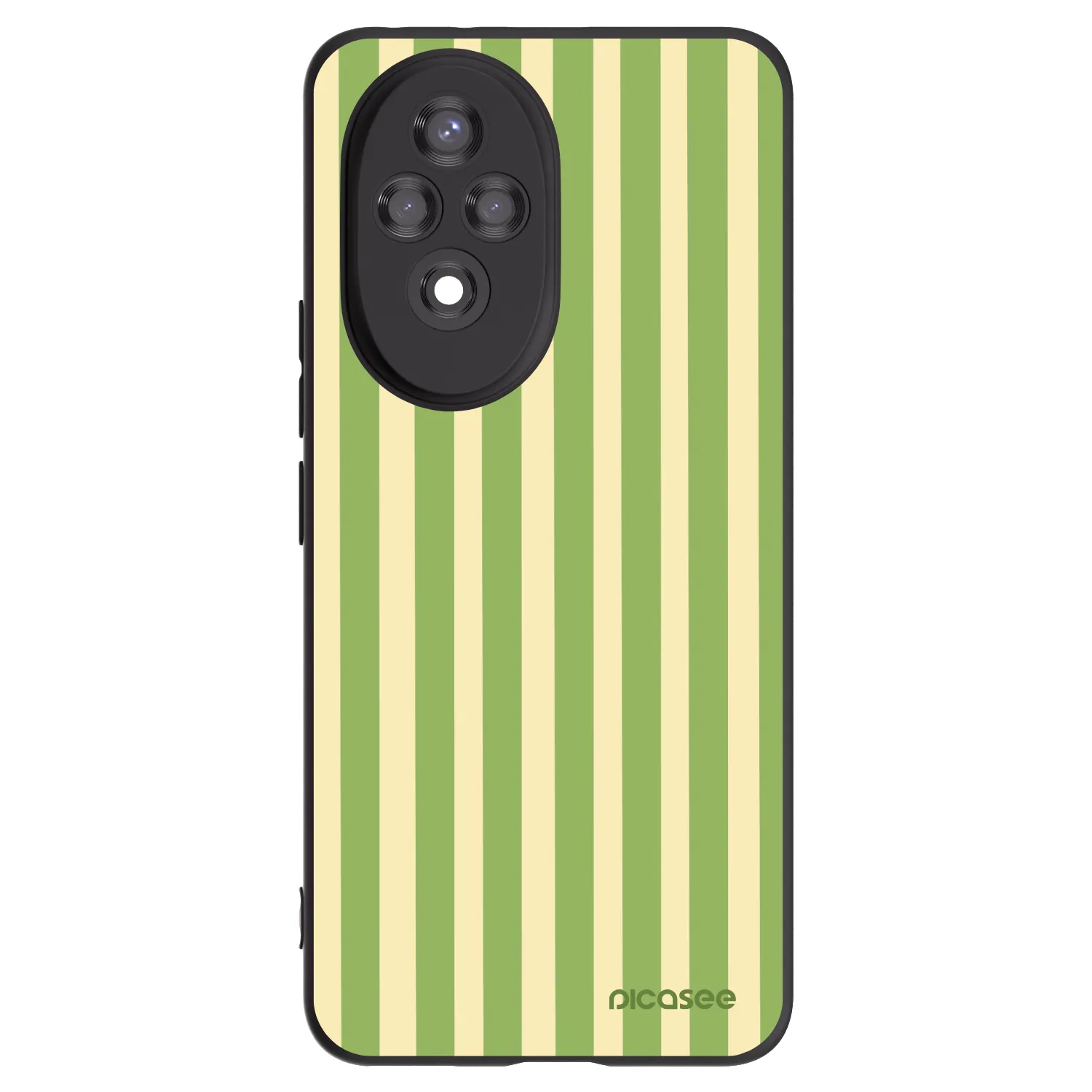 Picasee silikonowe czarne etui na Honor 200 Pro 5G - Lines Matcha