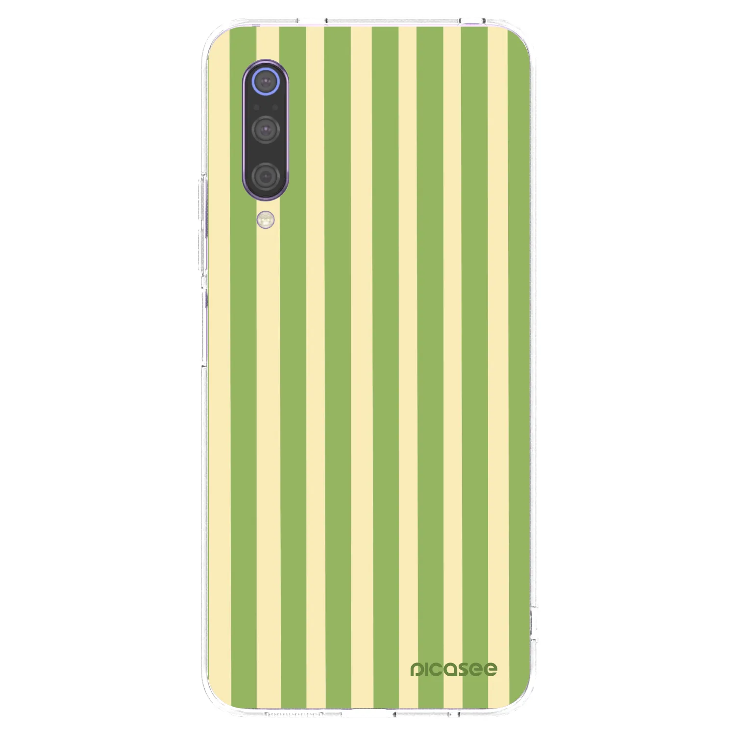 Picasee silikonowe przeźroczyste etui na Xiaomi Mi 9 - Lines Matcha
