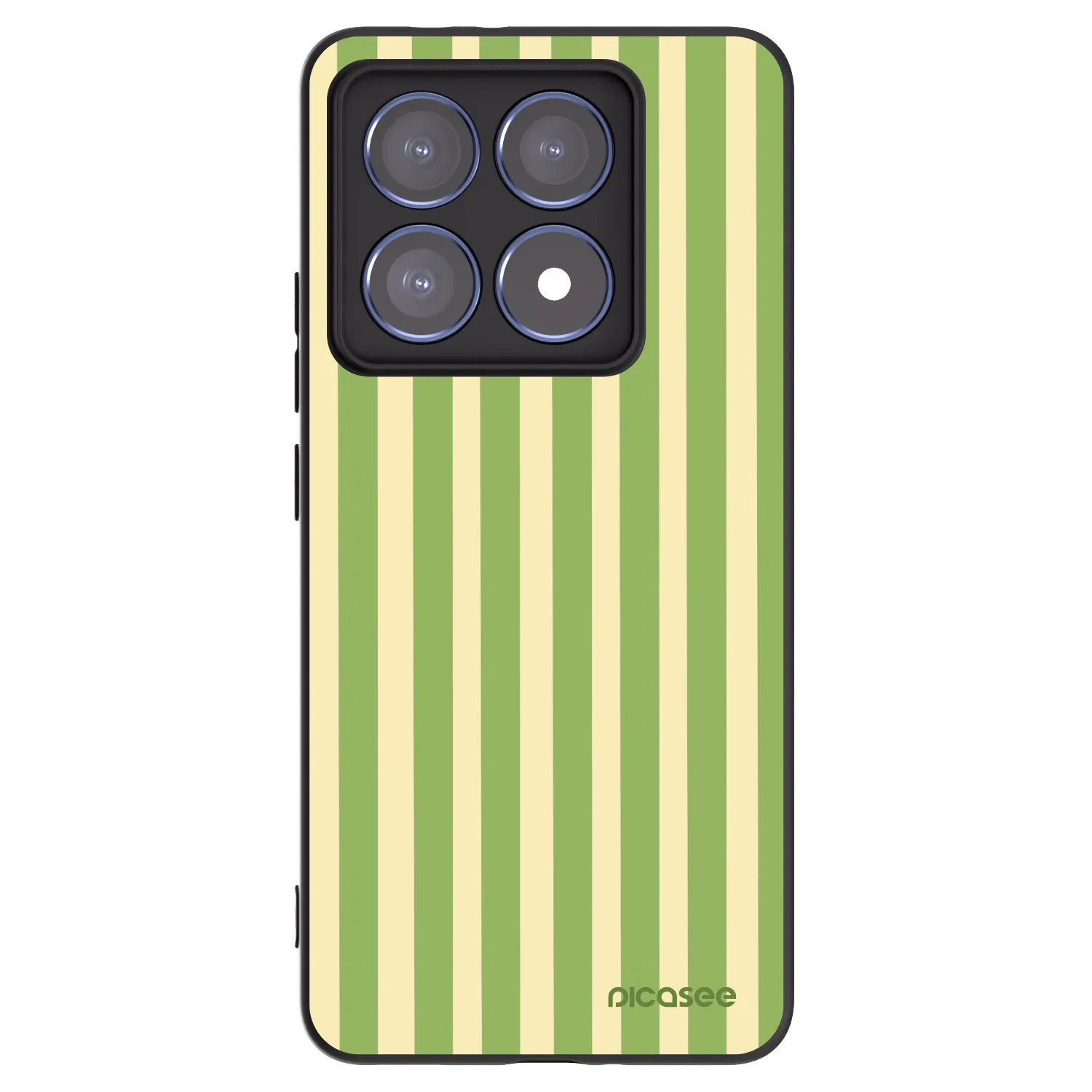 Picasee silikonowe czarne etui na Xiaomi 14T Pro - Lines Matcha