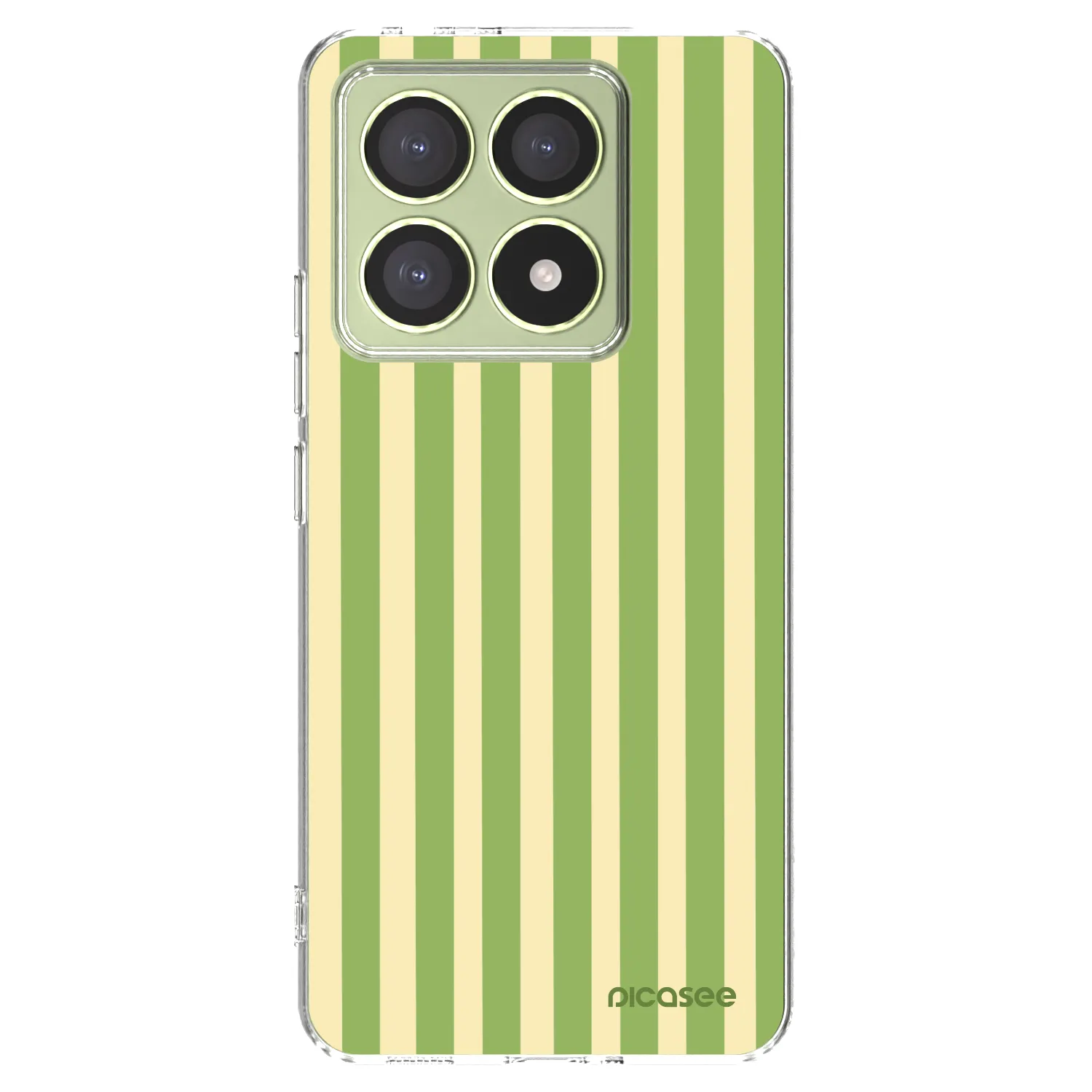 Picasee silikonowe przeźroczyste etui na Xiaomi 14T - Lines Matcha