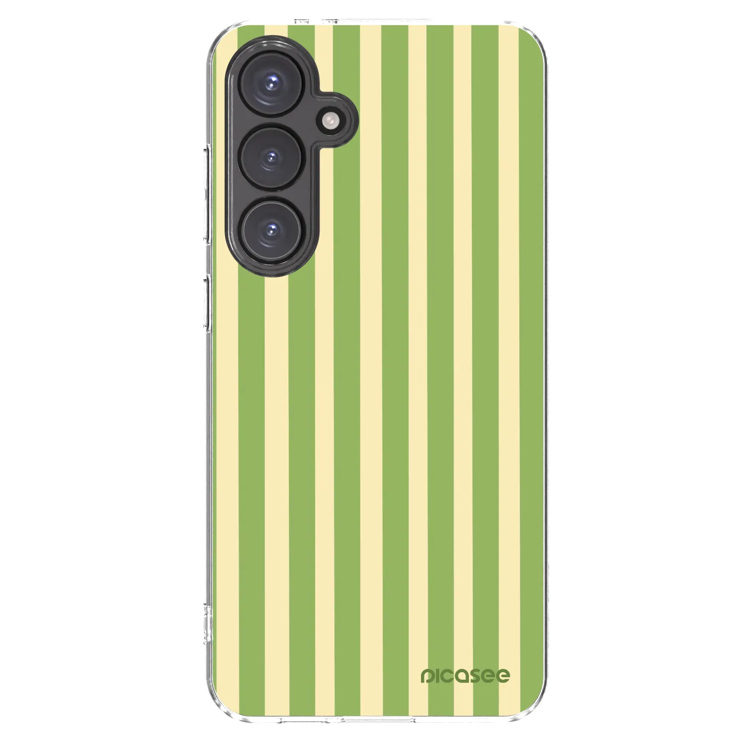 Picasee silikonowe przeźroczyste etui na Samsung Galaxy S24 FE S721B - Lines Matcha
