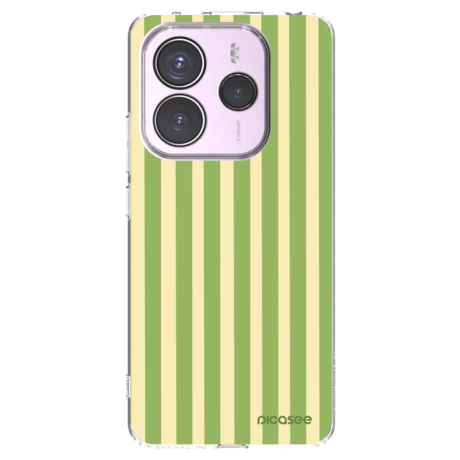 Picasee silikonowe przeźroczyste etui na Xiaomi Redmi Note 14 5G - Lines Matcha