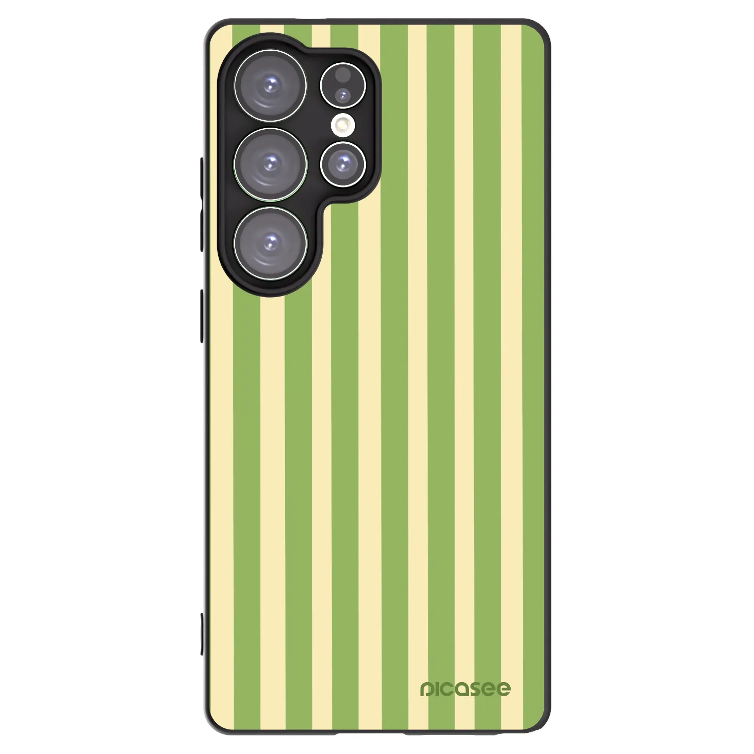 Picasee silikonowe czarne etui na Samsung Galaxy S25 Ultra 5G - Lines Matcha