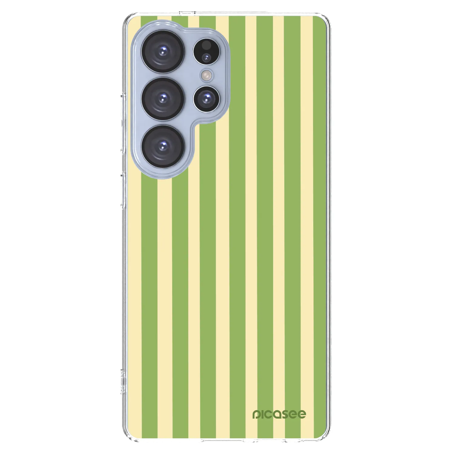 Picasee silikonowe przeźroczyste etui na Samsung Galaxy S25 Ultra 5G - Lines Matcha