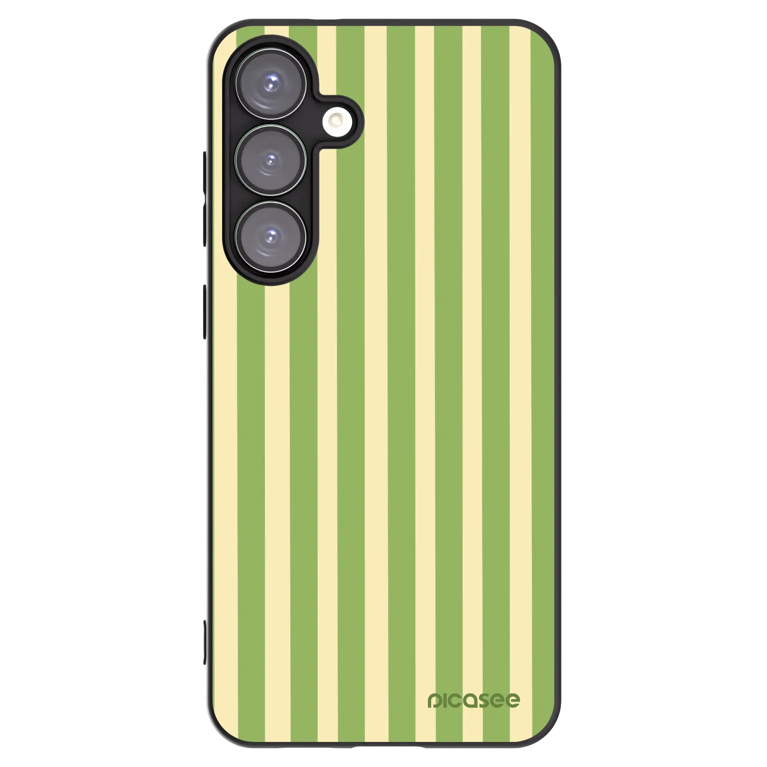 Picasee silikonowe czarne etui na Samsung Galaxy S25+ 5G - Lines Matcha