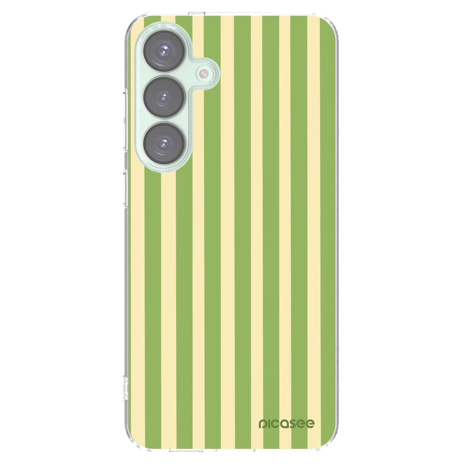 Picasee silikonowe przeźroczyste etui na Samsung Galaxy S25+ 5G - Lines Matcha