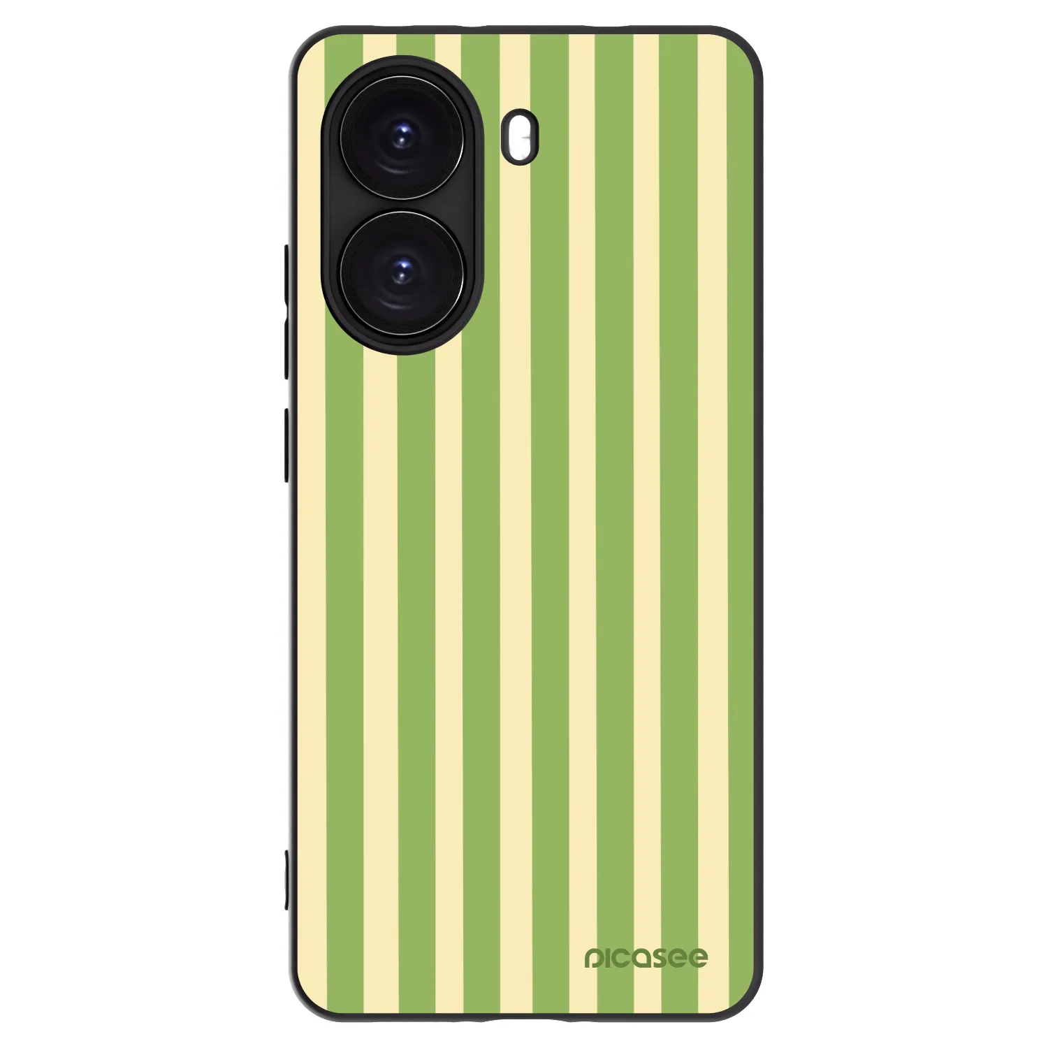 Picasee silikonowe czarne etui na Xiaomi Poco X7 Pro 5G - Lines Matcha