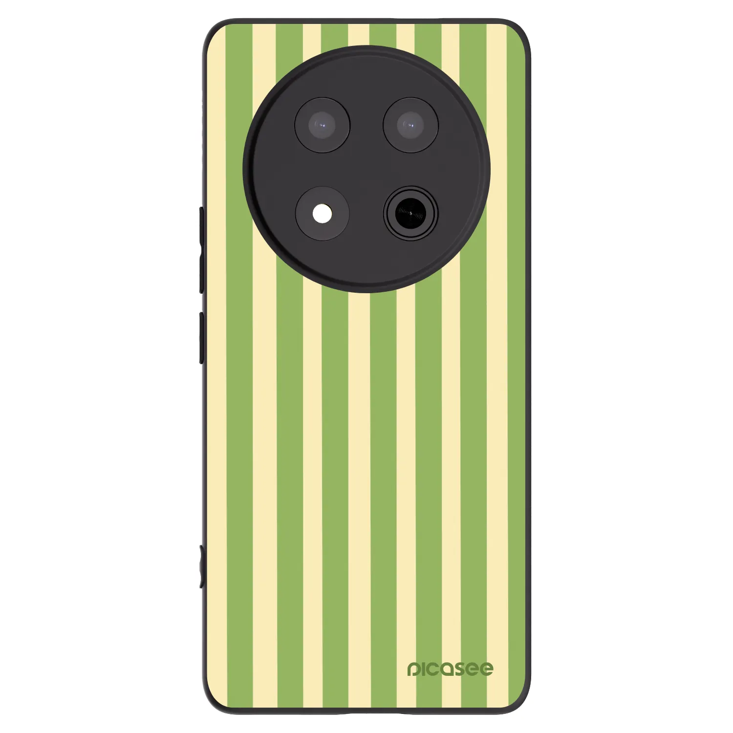 Picasee silikonowe czarne etui na Honor Magic7 Lite 5G - Lines Matcha