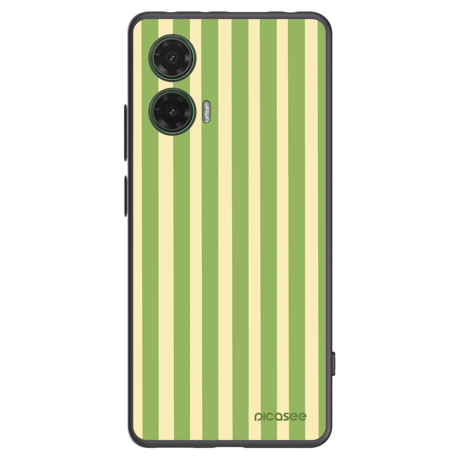 Picasee silikonowe czarne etui na Motorola Moto G35 5G - Lines Matcha