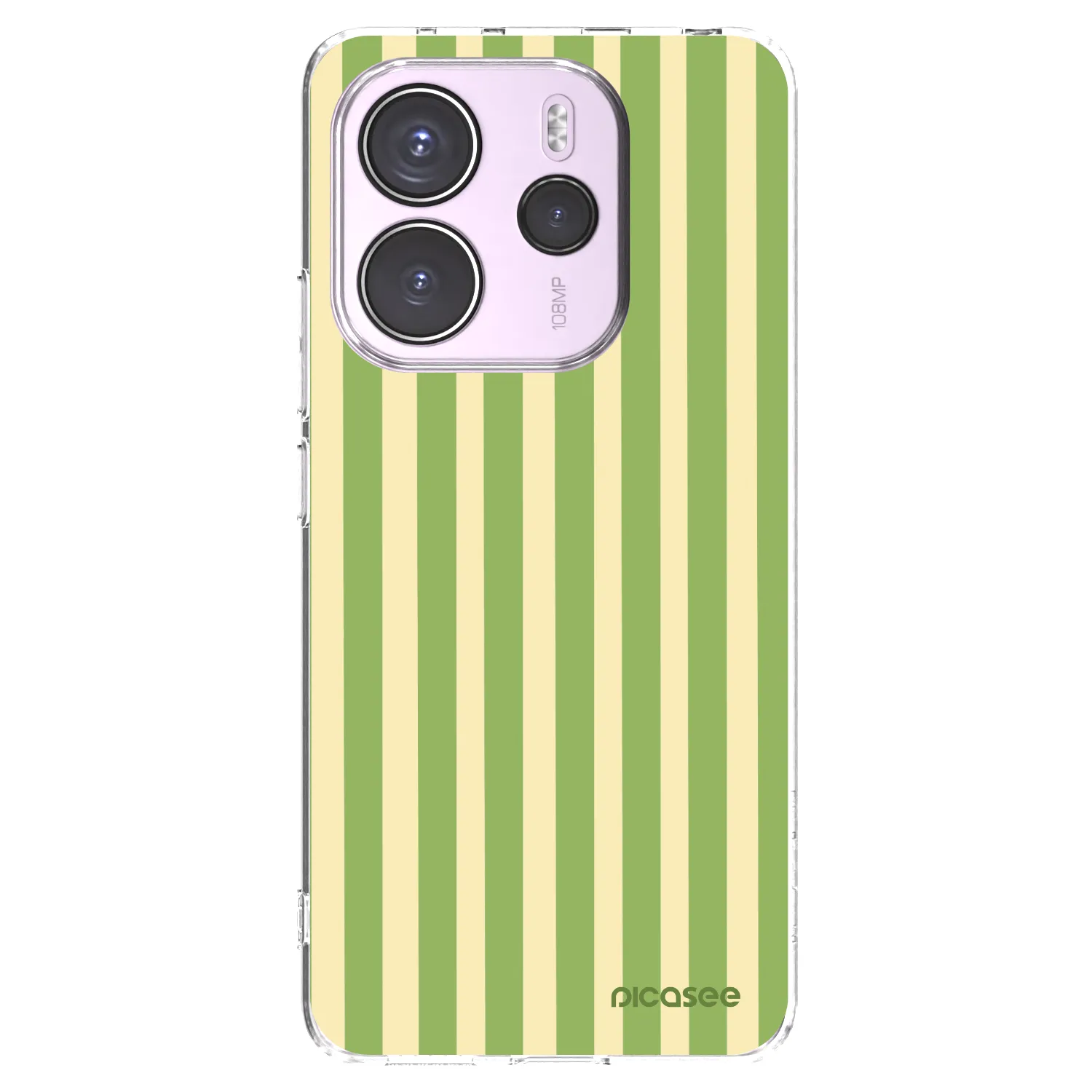 Picasee silikonowe przeźroczyste etui na Xiaomi Redmi Note 14 4G - Lines Matcha