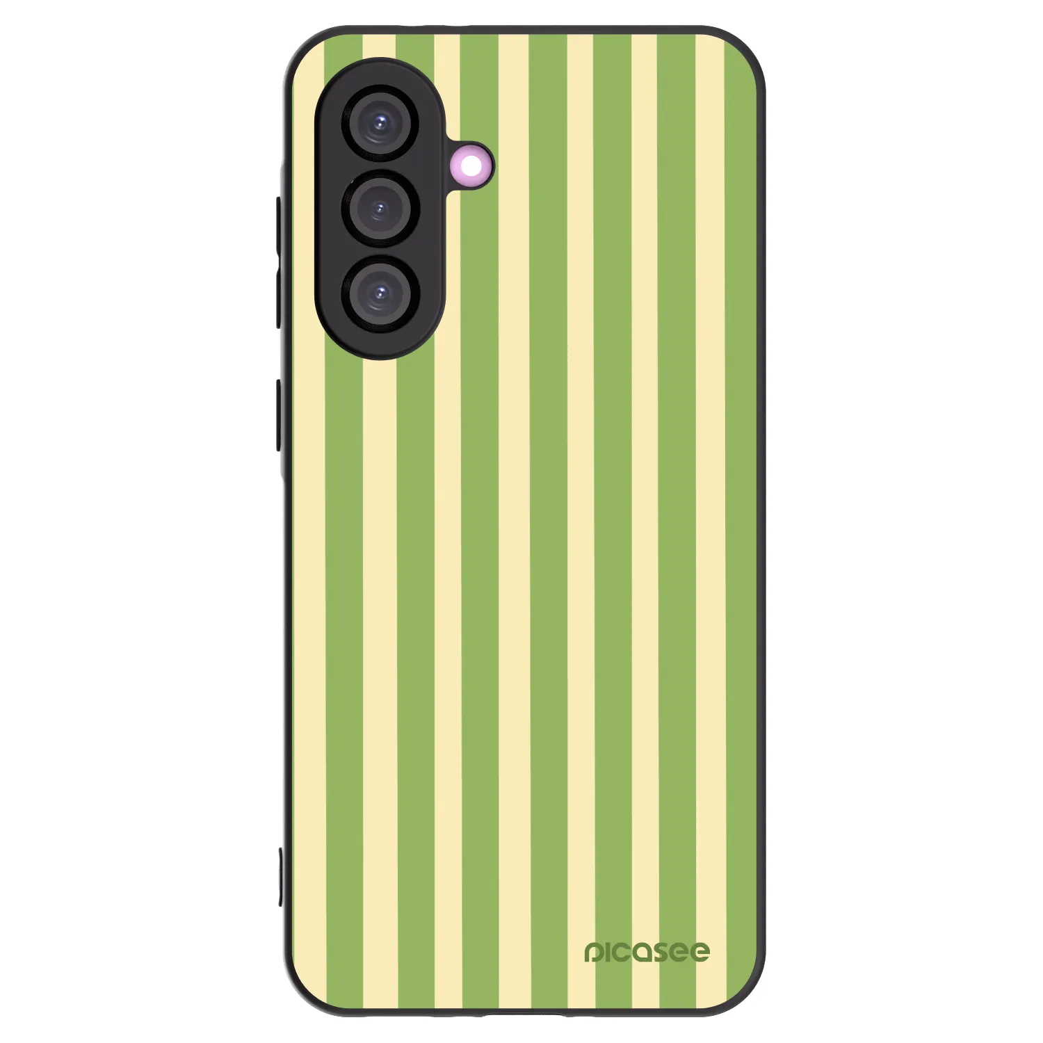 Picasee silikonowe czarne etui na Samsung Galaxy A56 5G A566B - Lines Matcha