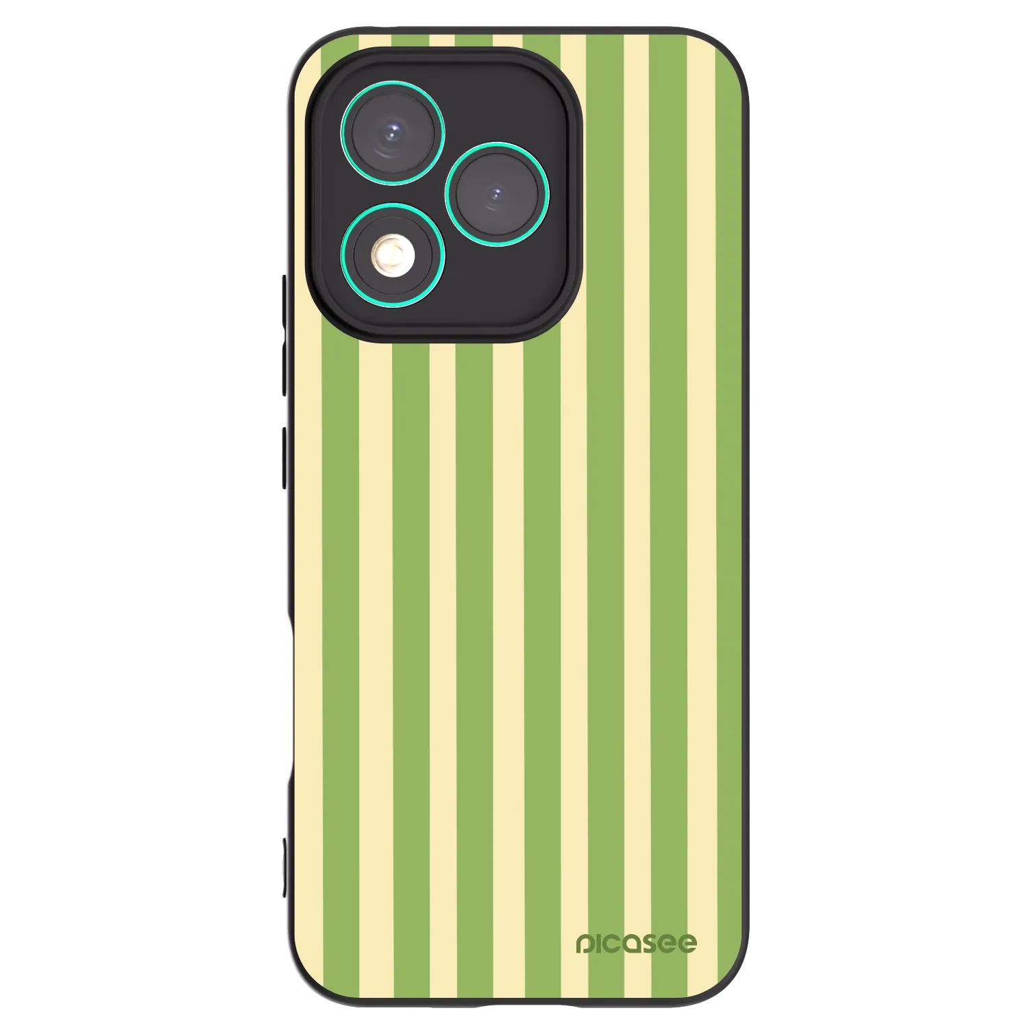 Picasee silikonowe czarne etui na Honor 400 Lite 5G - Lines Matcha
