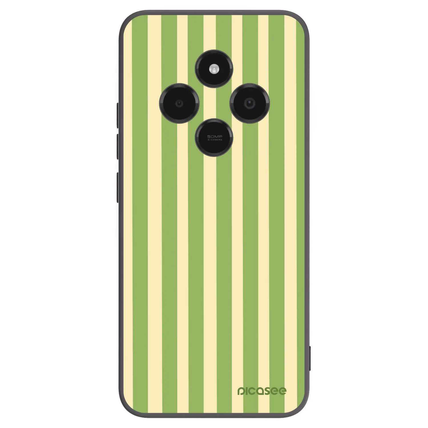 Picasee silikonowe czarne etui na Xiaomi Poco C75 - Lines Matcha