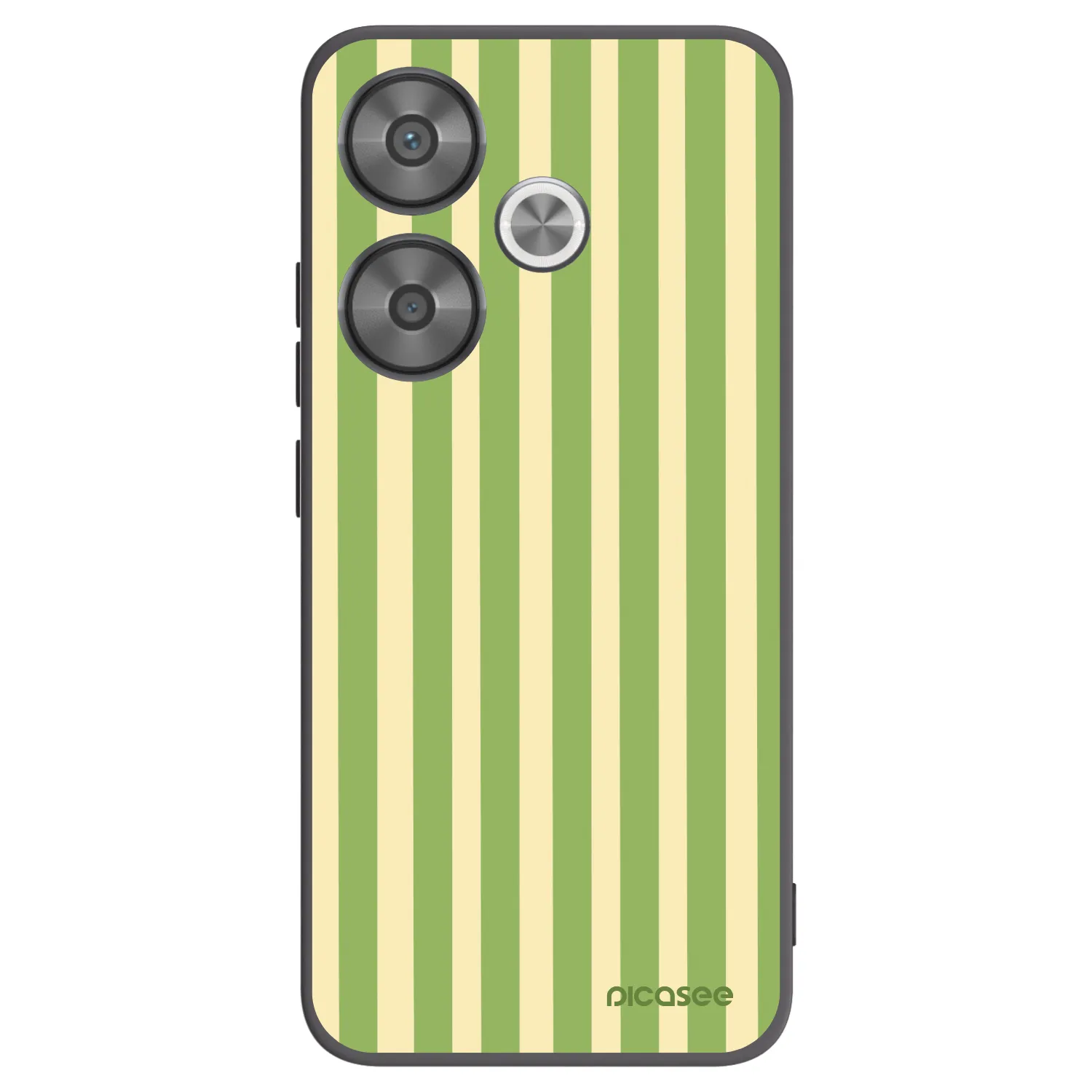 Picasee silikonowe czarne etui na Xiaomi Poco F6 - Lines Matcha