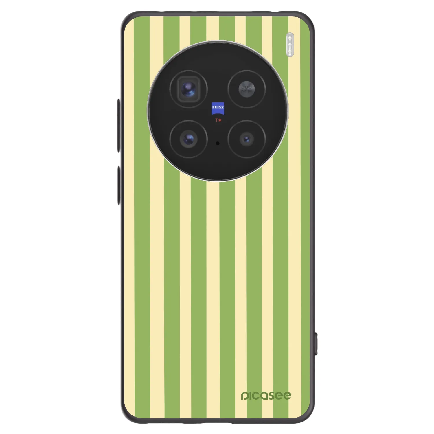 Picasee silikonowe czarne etui na Vivo X200 Pro - Lines Matcha