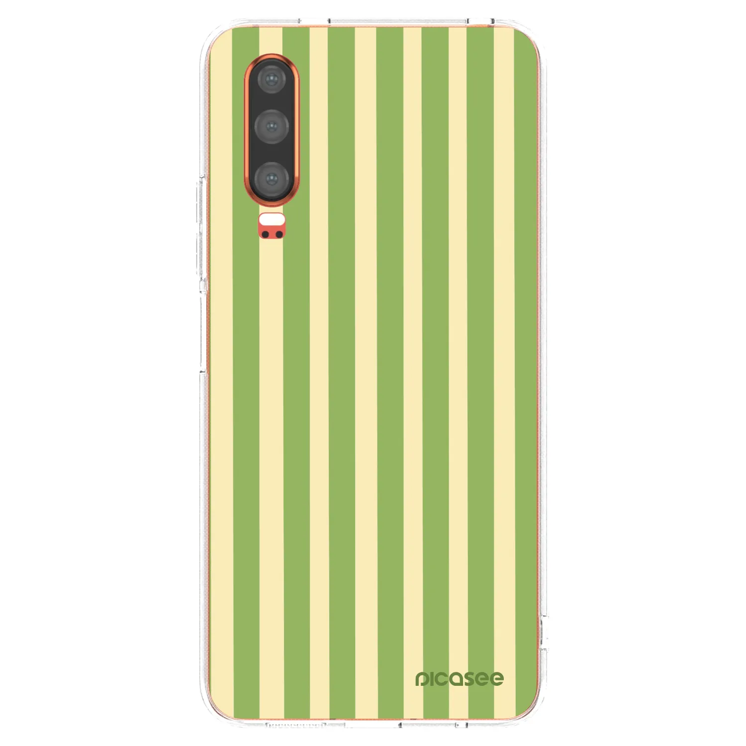 Picasee silikonowe przeźroczyste etui na Huawei P30 - Lines Matcha
