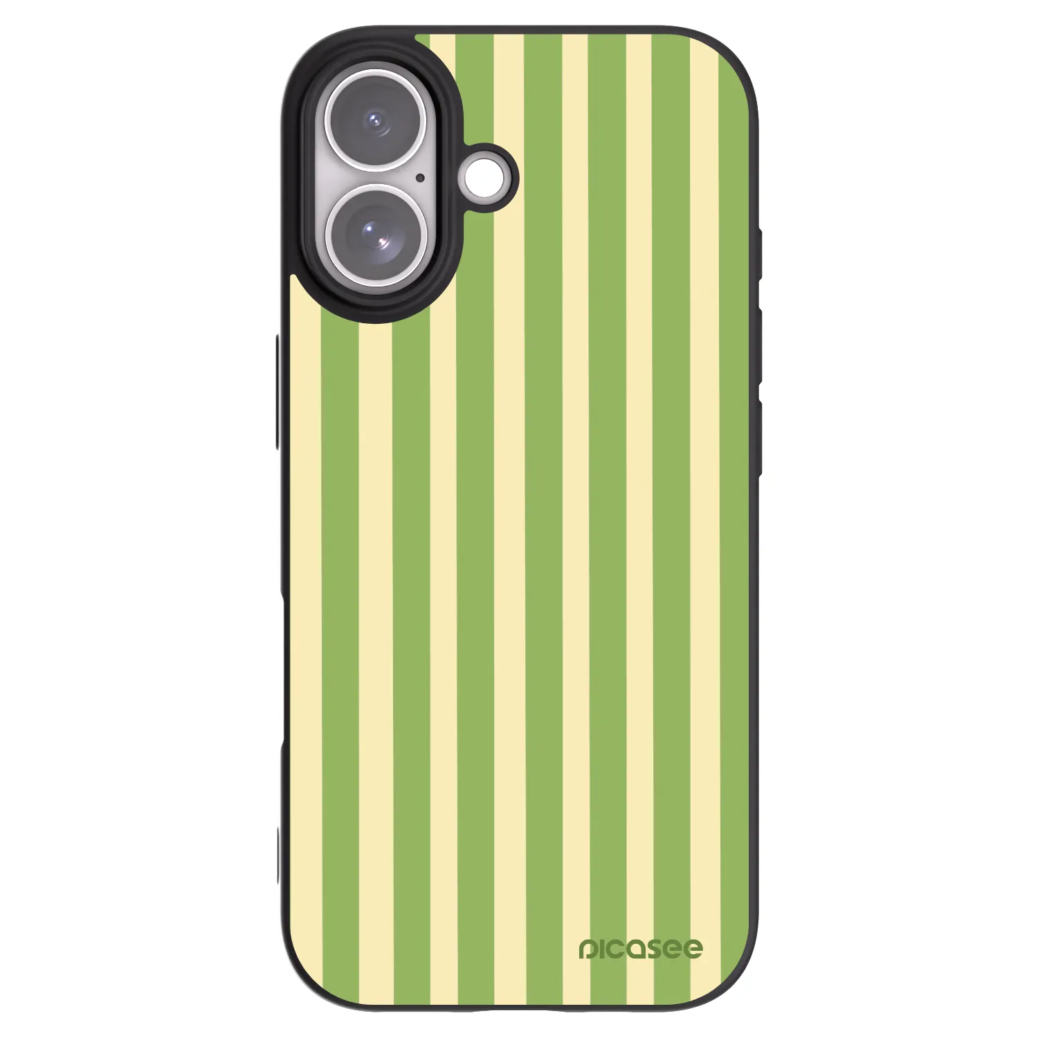 Picasee silikonowe czarne etui na Apple iPhone 17 - Lines Matcha