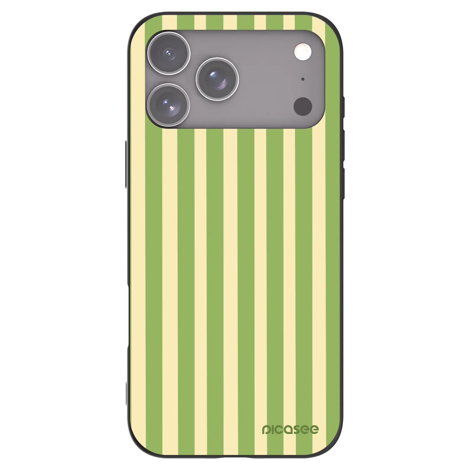 Picasee silikonowe czarne etui na Apple iPhone 17 Pro Max - Lines Matcha